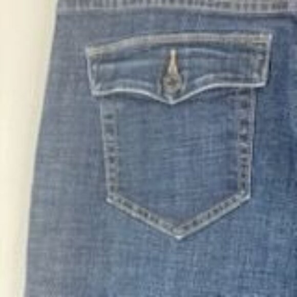 Levis Perfectly Slimming Jeans 16 M High Rise Boot Cut Stretch Medium Wash - Picture 5 of 11